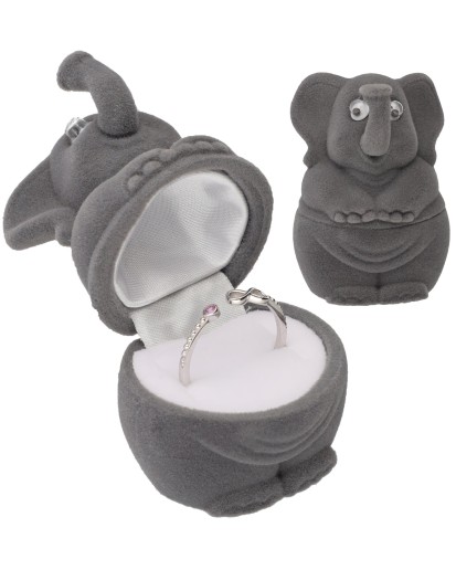 PUDEŁKO WELUROWE SŁOŃ SŁONIK NA BIŻUTERIĘ