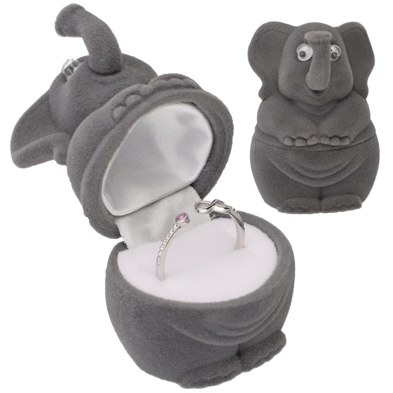 PUDEŁKO WELUROWE SŁOŃ SŁONIK NA BIŻUTERIĘ