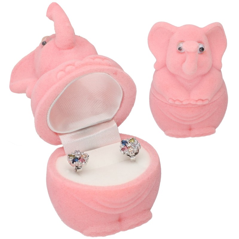 PUDEŁKO WELUROWE SŁOŃ SŁONIK NA BIŻUTERIĘ