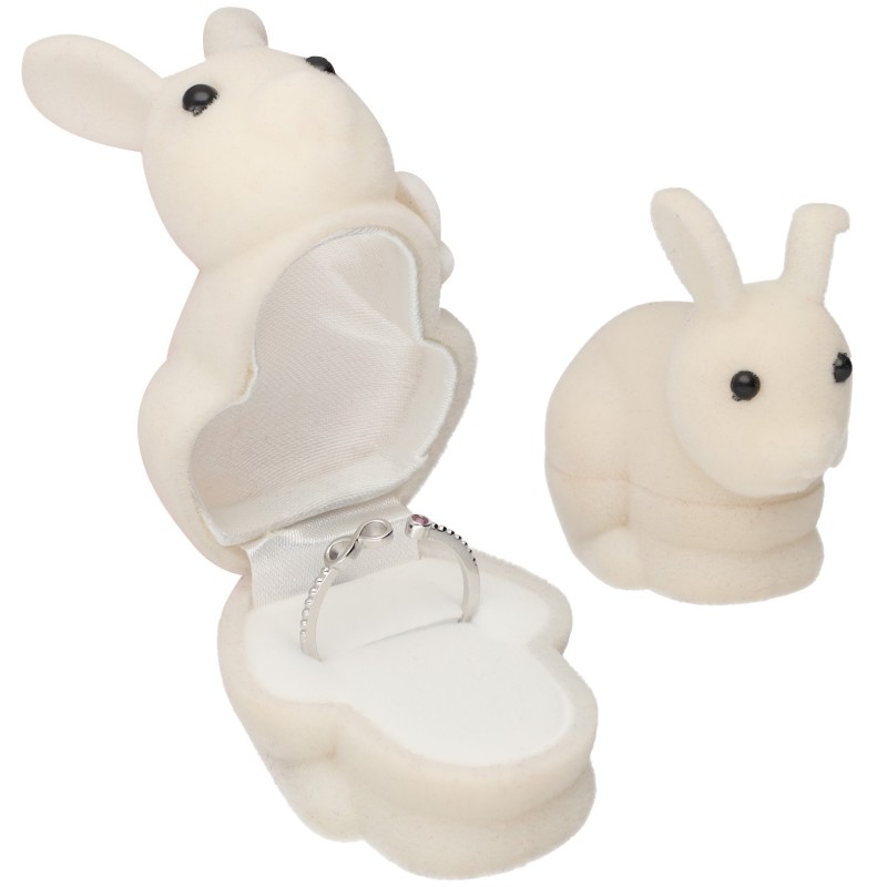 PUDEŁKO WELUROWE PREZENTOWE KRÓLIK KRÓLICZEK NA BIŻUTERIĘ