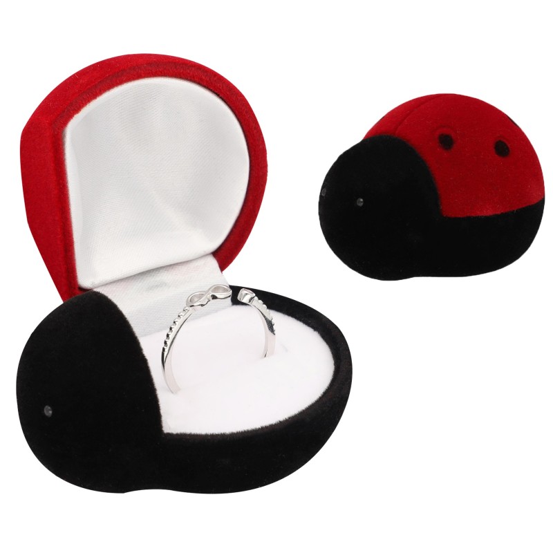 PUDEŁKO WELUROWE PREZENTOWE BIEDRONKA NA BIŻUTERIĘ.