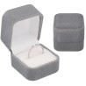 PUDEŁKO WELUROWE SZARE NA PIERŚCIONEK ZARĘCZYNOWY , ZARĘCZYNY .