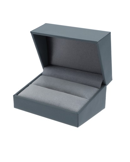 PUDEŁKO WELUROWE SZARE NA OBRĄCZKI SZARE ŚLUB , ŚLUBNE .