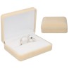 PUDEŁKO ELEGANCKIE WELUROWE ECRU NA OBRĄCZKI  ŚLUB , ŚLUBNE .
