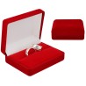 PUDEŁKO ELEGANCKIE WELUROWE CZERWONE NA OBRĄCZKI ŚLUB ,ŚLUBNE .