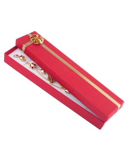 Pudełko kartonowe opakowanie na bransoletkę z wstążką