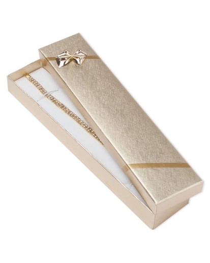 Pudełko kartonowe opakowanie na bransoletkę z kokardkami