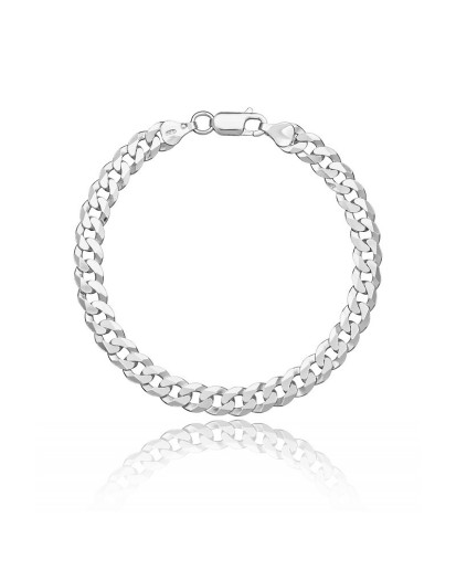 Srebrna diamentowana bransoletka męska pancerka 925 - 21 cm srebro