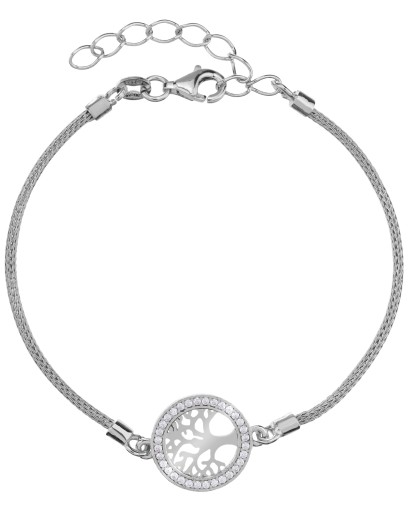 SREBRNA BRANSOLETKA DAMSKA DRZEWKO SZCZĘŚCIA 20CM SREBRO 925