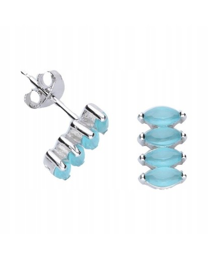 copy of SREBRNE DAMSKIE KOLCZYKI SZTYFT KÓŁKA CYRKONIE RODOWANE 925