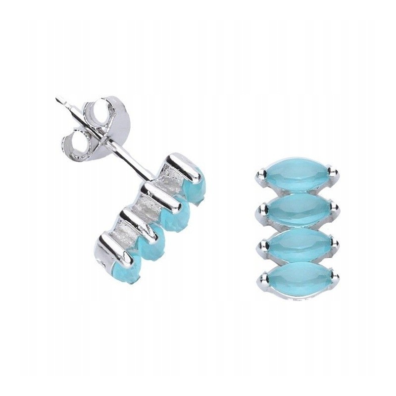 copy of SREBRNE DAMSKIE KOLCZYKI SZTYFT KÓŁKA CYRKONIE RODOWANE 925