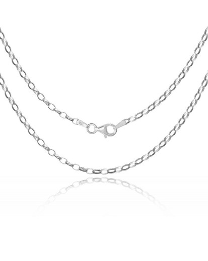 Srebrny łańcuszek Rolo 925 okrągłe ogniwa – 45–100 cm