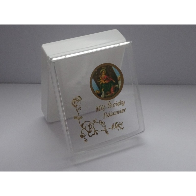 Różaniec srebrny naturalny bursztyn z paciorkami 9,2 g - 12,2 g 925 + gratis