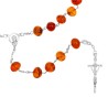 Różaniec srebrny naturalny bursztyn z paciorkami 16,3 - 18 g 925 + gratis
