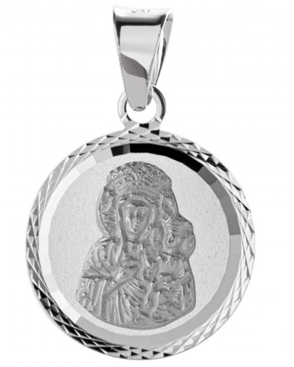 Medalik Matka Boska Częstochowska 925 – Srebrny Wisiorek