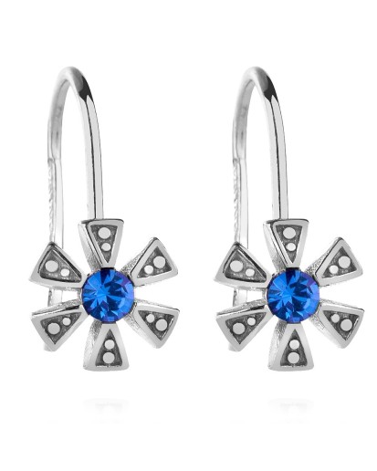 Kolczyki dla dziewczynki wiszące kwiatki srebro 925