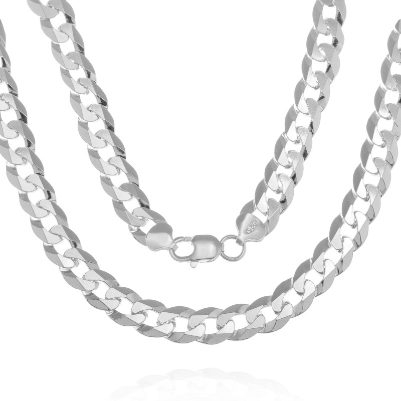 Srebrny łańcuszek pancerka męski 10,5 mm 50-60 cm 925