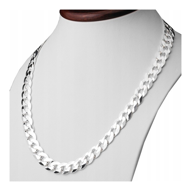 Srebrny łańcuszek pancerka męski 10,5 mm 50-60 cm 925