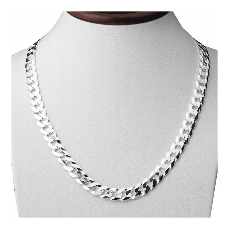 Srebrny łańcuszek pancerka męski 9,1 mm 50-60 cm 925