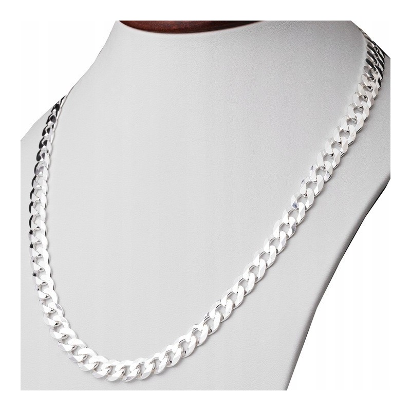 Gruby łańcuszek srebrny Pancerka 8,4 mm męski | 50–60 cm | 925