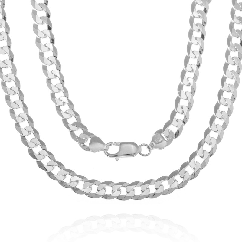 Srebrny łańcuszek pancerka gruby męski 8,4 mm 50-60 cm 925