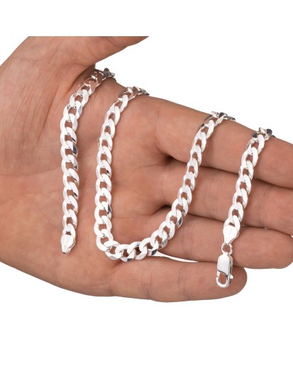 Gruby łańcuszek srebrny Pancerka 8,4 mm męski | 50–60 cm | 925