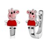 Srebrne kolczyki dziecięce świnki angielskie 925