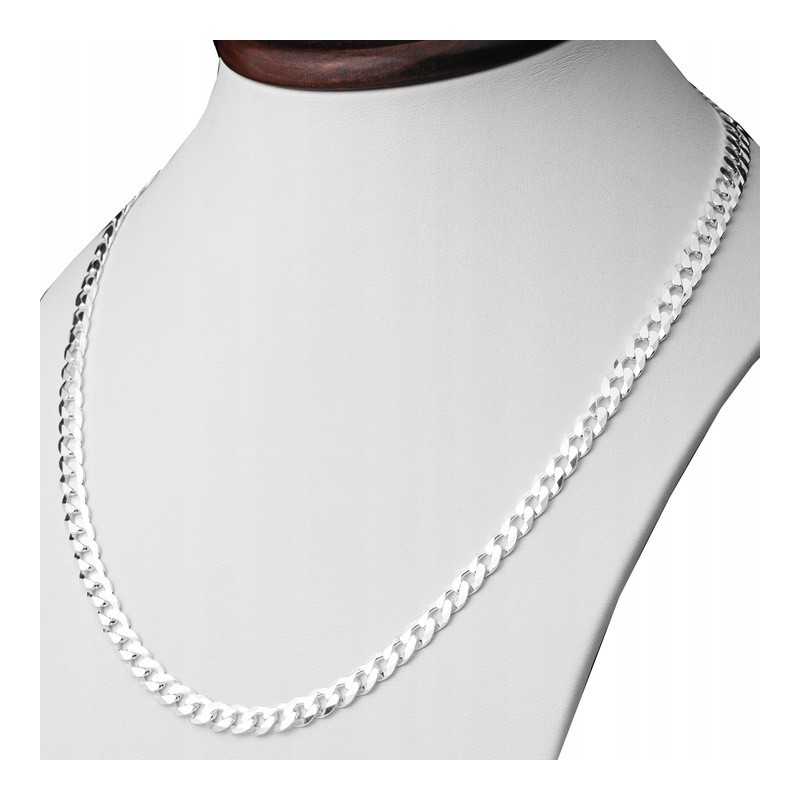 Srebrny łańcuszek pancerka gruby męski 5,9 mm 50-60 cm 925