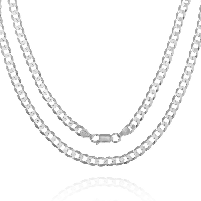 Srebrny łańcuszek pancerka gruby męski 5,1 mm 45-60 cm 925