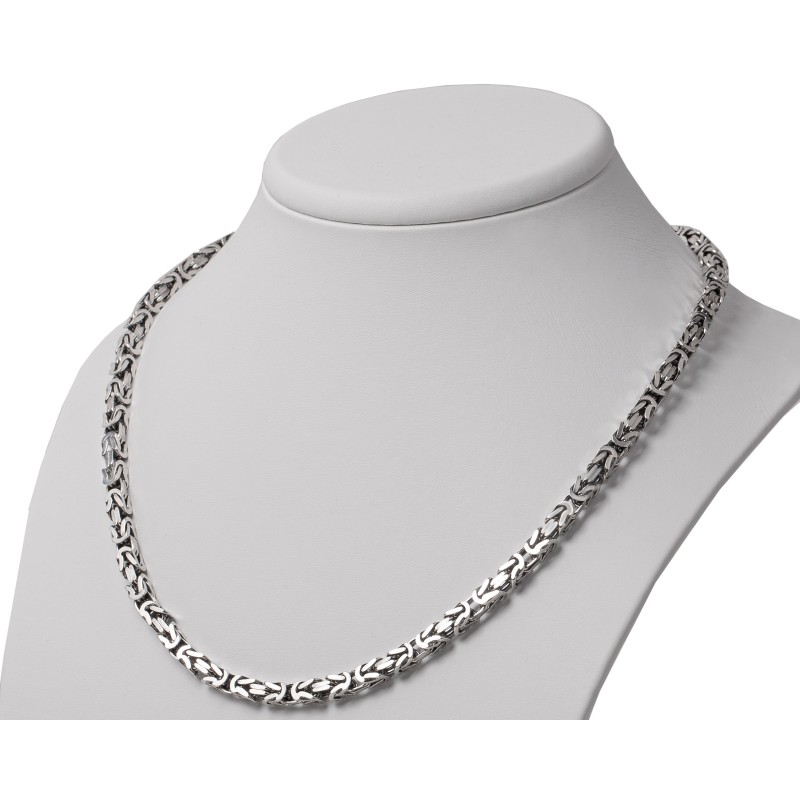 Męski łańcuszek królewski 55 cm 5 mm – srebro 925 oksydowane | KALA SI