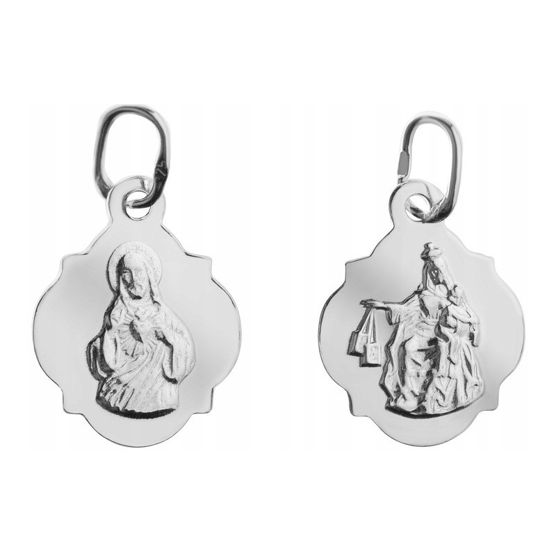 Szkaplerzna Koniczynka 925 – srebrny komplet z łańcuszkiem pancerka