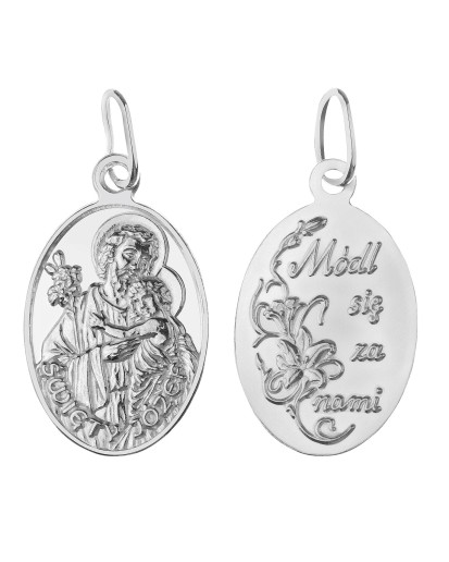 Srebrny medalik Święty Józef z Nazaretu 925 mały – religijna zawieszka