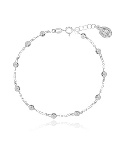 Srebrny różaniec dziesiątka różańca z cudownym medalikiem 2,72 g 925