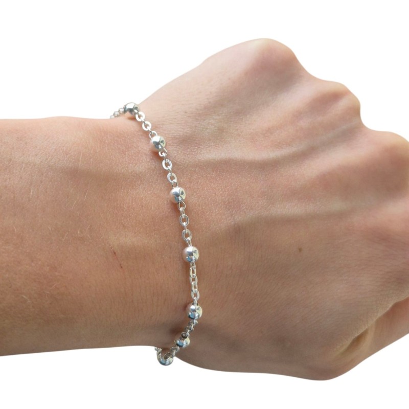 Srebrny różaniec dziesiątka różańca z cudownym medalikiem 2,72 g 925