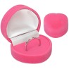 PUDEŁECZKO WELUROWE RÓŻOWE NA PIERŚCIONEK KOLCZYKI SERCE