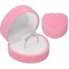 PUDEŁECZKO WELUROWE RÓŻOWE NA PIERŚCIONEK KOLCZYKI SERCE
