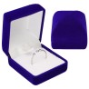 PUDEŁKO WELUROWE NIEBIESKIE NA KOLCZYKI PIERŚCIONEK