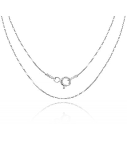 Srebrny łańcuszek Kostka 1,0 mm damski | 38–65 cm | 925