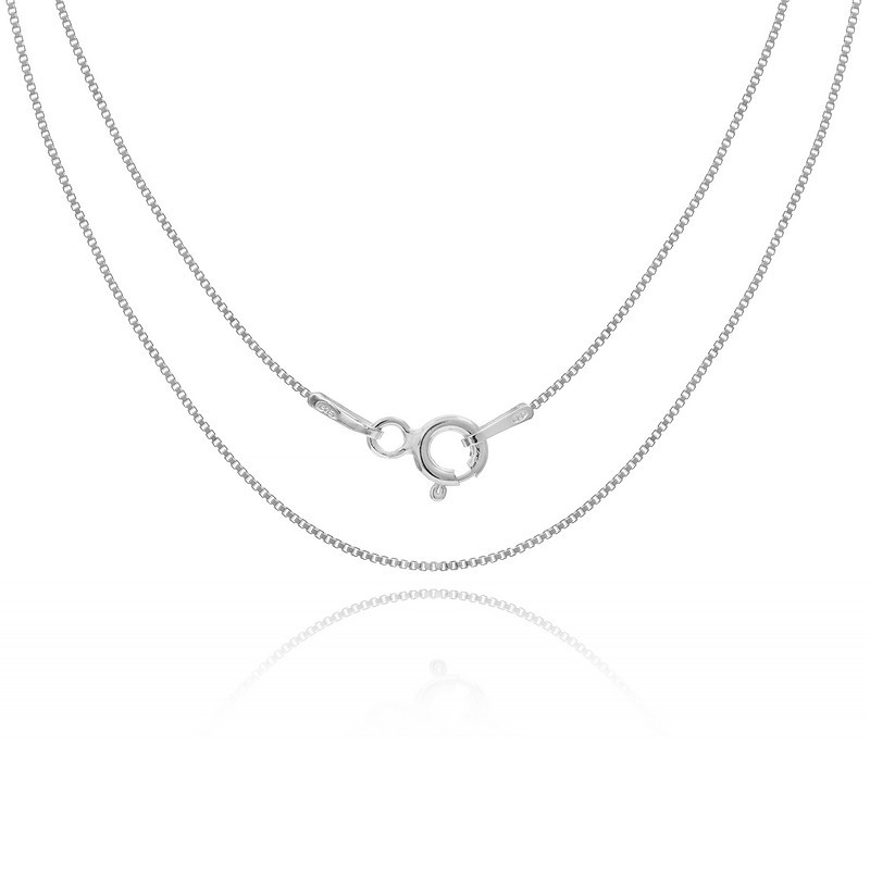 Srebrny łańcuszek Kostka 1,0 mm damski | 38–65 cm | 925