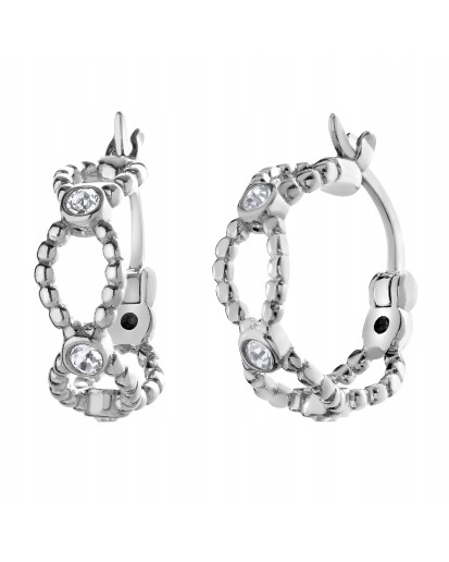 SREBRNE KOLCZYKI DAMSKIE KÓŁKA CYRKONIA SREBRO 925